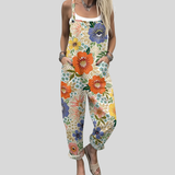 Farebný kvetinový jumpsuit
