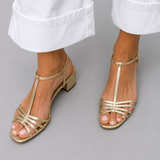 Allegra | Zlaté sandále pre každodennú eleganciu