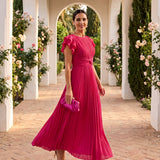Seraphina | Elegantný Maxi Šaty S Plisovaním A Viazaným Pásom